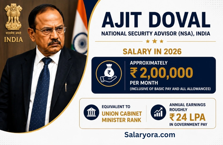 Ajit Doval Salary 2026: Monthly Income, Net Worth And Breakdown in LPA Ajit Doval Salary