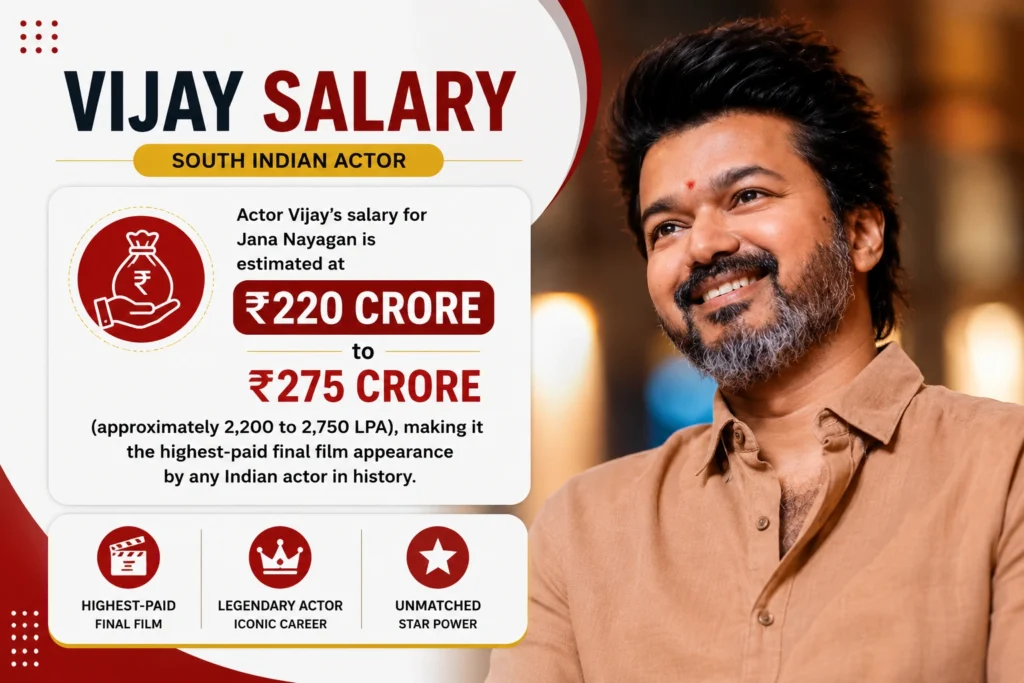 Jana Nayagan Vijay Salary 2026: Full Movie Fee And Career Earnings Breakdown jana nayagan vijay salary